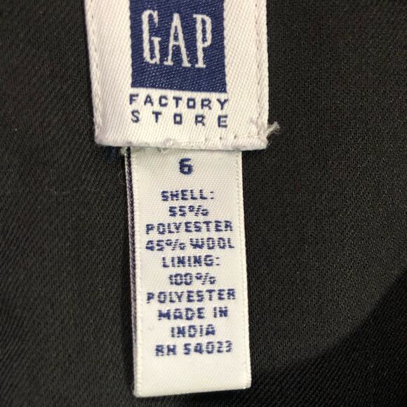 Gap Factory Store Wool blend black sheath sleeveless classic dress size 6 - Picture 7 of 7